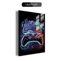 Ultimate RGB Gaming Setup Peripherals LED Wall Decor | Keyboard & Mouse Light Up Art DLPG003