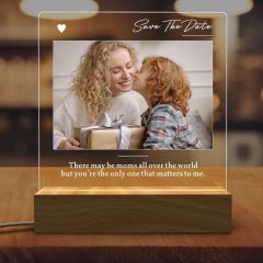 Custom Photo Night Light Gift for Mom