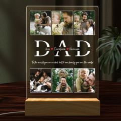 Custom Photo Night Light Gift for Dad