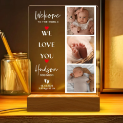 Personalized Photo Night Light for New Born Child