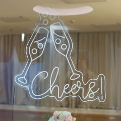 "Cheers" Champagne Glasses LED Sign DLLS006