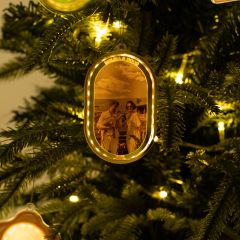 Couple Christmas LED Ornament Personalized Acrylic Photo Gift DLGS09