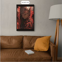 Crimson Resolve Anime  Lighted Acrylic Wall Art DLP907