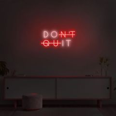  "DON'T QUIT" Motivational LED Neon Sign for Office & Gym DLNW005