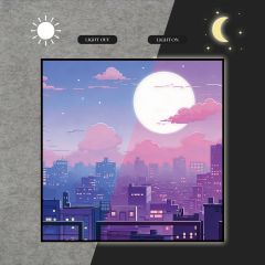 High-Rise City Buildings Sky Aesthetic Desktop Light Box DLPDG028
