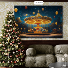 enchanted-carousel-under-balloons-lighted-acrylic-wall-art-dlpn205
