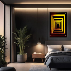 Endless Corridor Lighted Acrylic Framed Wall Art DLP105