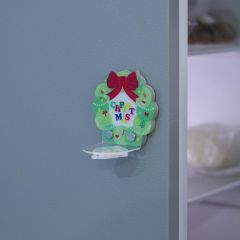 LED Christmas Wreath Refrigerator Magnet DLFM004