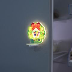 LED Christmas Wreath Refrigerator Magnet DLFM004