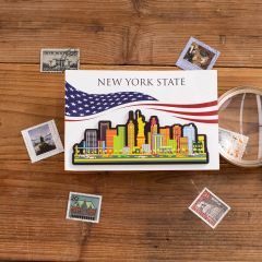 LED Light-Up NYC Skyline Postcard / Decorative Magnet DLMC18