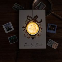 LED Light-Up "Peace On Earth" Christmas Ornament Card DLCC012