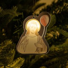 Modern LED Jesus with Balloon Christmas Ornament DLGS45
