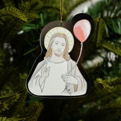 Modern LED Jesus with Balloon Christmas Ornament DLGS45