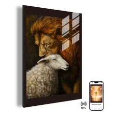 "The Lion and the Lamb" Peaceable Kingdom LED NFC Wall Art DLJD004