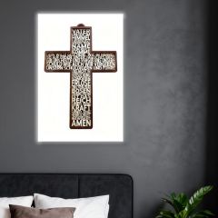 "The Lord's Prayer" German Cross LED NFC Wall Art DLJD005