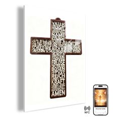 "The Lord's Prayer" German Cross LED NFC Wall Art DLJD005