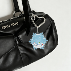 Luminous Snowflake & Snowmen Bag Charm - Winter LED Keychain DLPJ002