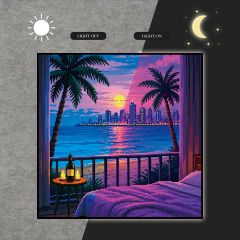 Summer Sea Clouds Ghibli Style Aesthetic Desktop Light Box DLPDG047
