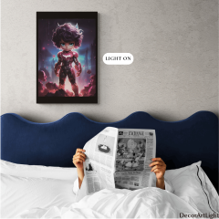 Purple Mini Hero Anime  Lighted Acrylic Wall Art DLP912