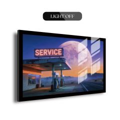 Retro Neon Desert Gas Station LED Luminous Acrylic Wall Art DLPG018