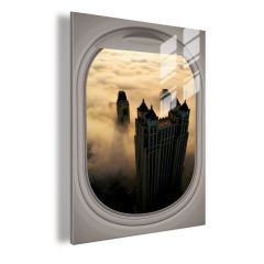 skyscrapers-in-the-mist-from-an-airplane-window-lighted-acrylic-wall-art-dlp604

