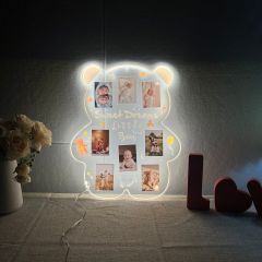 Sweet Dreams Bear LED Baby Memory Photo Collage Sign DLPS005