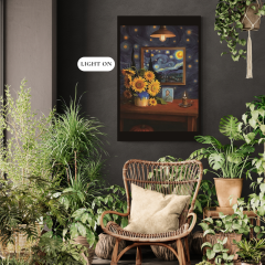 Van Gogh's Room with Sunflowers Lighted Acrylic Wall Art DLP506