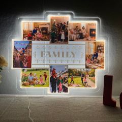 Whimsical Family LED Puzzle Light Sign DLPS002