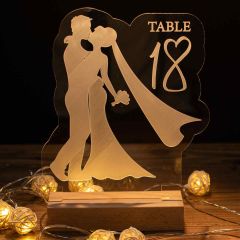 Illuminated Acrylic Table Number Sign YKTG10