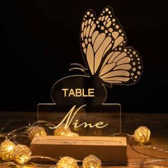 Illuminated Acrylic Table Number Sign YKTG12