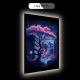 Cyberpunk Cherry Blossom LED Light  - Neon Pink Sakura Cityscape Wall Art DLP811