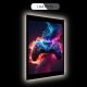 Cosmic Nebula Game Controller LED Glowing Art | Galaxy Smoke Effect Gamer Decoration DLPG004