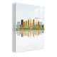 Customizable Cartoon NYC Skyline Wall Art & Desk Decor - LED Illuminated Vibrant Cityscape Design DLPW02