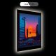 Cyberpunk Sunset City Street Vertical LED Acrylic Wall Art DLPG016