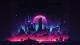 Futuristic Cyberpunk City Skyline Neon Desktop Wallpaper DWPG016