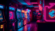 Retro Neon Arcade Machine Room Desktop Wallpaper 4K DWPG017
