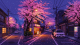 pixel-art-mystical-forest-night-pine-trees-fireflies-dwpg054
