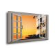 Fake Window View Golden Horizon Lighted Acrylic Wall Art DLP222