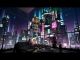 Future Megacity Panoramic Floor-to-Ceiling Window Apartment 4K Wallpaper DWPL005