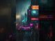 Cyberpunk Neon Bustling District Night View HD Mobile Lock Screen MWPL001