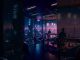 Futuristic City Panoramic High-Altitude Bar HD Mobile Lock Screen MWPL002