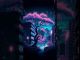Cyberpunk Fantasy Glowing Cherry Blossom Tree HD Mobile Lock Screen MWPL006