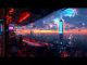 Majestic Cyberpunk Sunset City Skyline 4K Desktop Wallpaper DWPL007