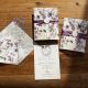 Lavender Floral NFC Wax Seal Wedding Invitation Suite DNFI006