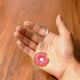 LED Light-Up Donut Pendant - Novelty Foodie Keychain & Bag Charm DLPJ004