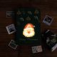 Cheerful LED Santa Claus Christmas Card - Green Background & Festive Decorations DLCC009