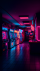 Neon Arcade Aesthetic Gaming Phone Wallpaper HD MWPG017