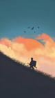 climbing-hill-sunset-path-aesthetic-mobile-wallpaper-mwpg032