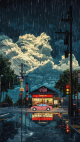 rainy-night-bus-stop-aesthetic-mobile-wallpaper-mwpg043
