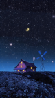 house-under-deep-starry-sky-aesthetic-mobile-wallpaper-mwpg045
